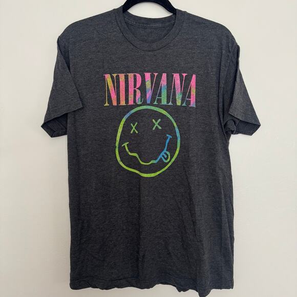 Nirvana Band Tee, Tie Dye Background - Picture 1 of 4